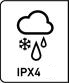odolnost IPX 4 znamená, že svítilna je chráněna proti ze všech směrů stříkající vodě
