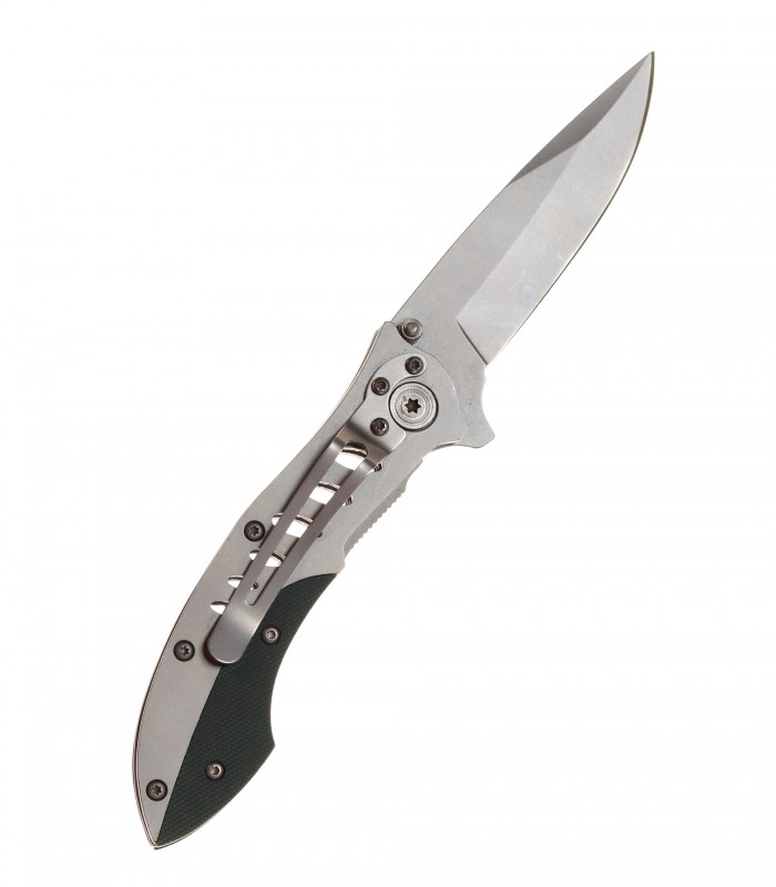 Nůž zavírací 20 cm Verdant, oboustranný trn (pro leváky i praváky), flipper, klips na opasek, pojistka proti zavření, univerzál