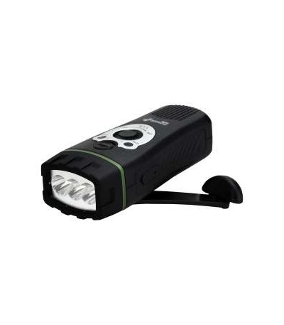 LED baterka, alarm a rádio na kličku (s dynamem) i USB - Wolf od firmy Powerplus (Eco produkt)
