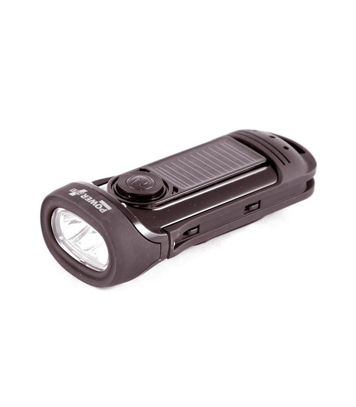LED baterka vodotěsná/voděodolná na kličku - dynamo i solární panel (článek) - Barracuda od  Powerplus (Eco produkt)
