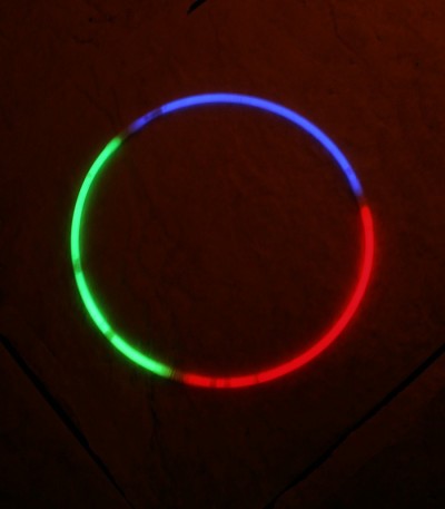 Svíticí tyčinka (glowstick) 20x0,5 cm, chemické světlo - zelená, modrá, červená, žlutá