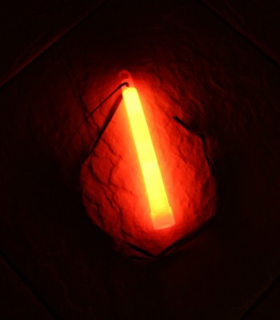 Svítící tyčinka 15x1,5 cm oranžová